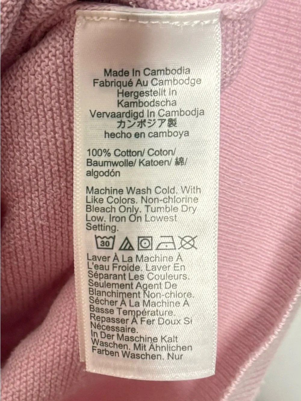 J.Crew Men’s Pink 100% Cotton Crewneck Sweater M